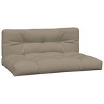 vidaXL Coussins de palette 2 Pièces taupe tissu