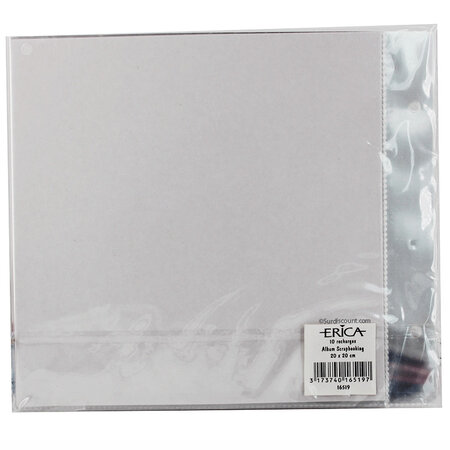 Set 10 recharges album scrapbooking 20x20cm - erica