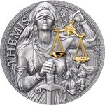 Themis the great greek mythology 2 oz argent monnaie 2000 francs cameroon 2023