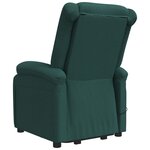 vidaXL Fauteuil de massage Vert foncé Tissu