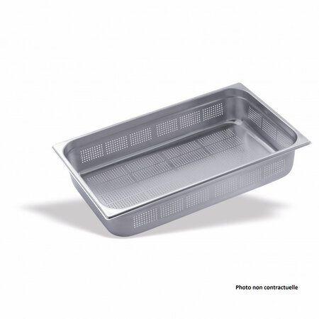 Bac gastro inox gn 1/1 perforé - h 65 mm - pujadas -  - inox