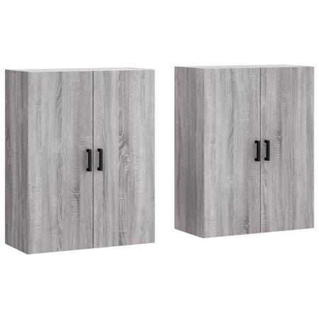 vidaXL Armoires murales 2 Pièces sonoma gris 69 5x34x90 cm
