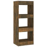vidaXL Bibliothèque/Séparateur de pièce Chêne fumé 40x30x103 cm