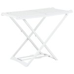vidaXL Étendoir à linge pliable Blanc Plastique
