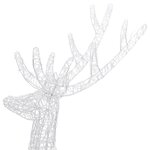 vidaXL Rennes de Noël XXL Acrylique 250 LED 3 Pièces 180 cm Multicolore