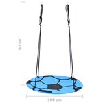 vidaXL Balançoire nid d'oiseau Motif de ballon de foot 100 cm
