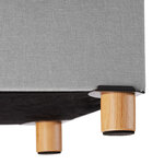 Tectake Pouf coffre de rangement pliable ALEA - gris clair