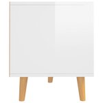 vidaXL Meuble TV Blanc brillant 90x40x48 5 cm Aggloméré