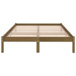 vidaXL Cadre de lit Marron miel Bois de pin massif 120x200 cm