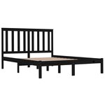 vidaXL Cadre de lit Noir Bois de pin massif 120x200 cm