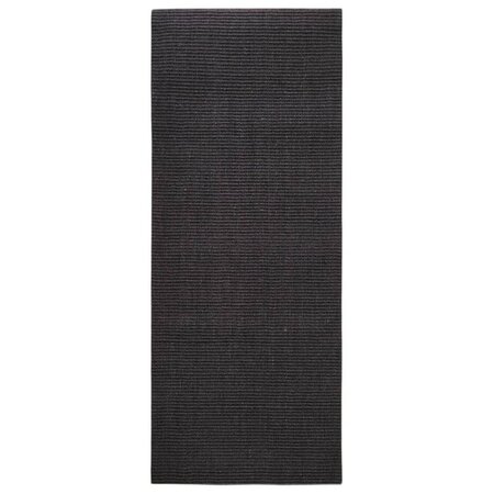vidaXL Tapis Sisal naturel 100x250 cm Noir