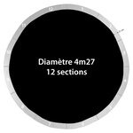 Coussin de protection des ressorts pour trampoline 14ft / 427 cm - gris - pe