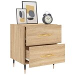 vidaXL Table de chevet chêne sonoma 40x35x47 5 cm bois d’ingénierie