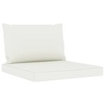 vidaXL Salon de jardin 10 Pièces avec coussin Crème