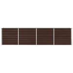 vidaXL Jardinière 320x40x77 cm Acier galvanisé Marron