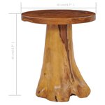 vidaXL Table basse 40 x 40 cm Bois de teck massif