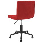vidaXL Chaises pivotantes salle à manger 2 Pièces Rouge bordeaux Velours