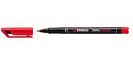 Feutre pour films ohpen universal  permanent  rouge stabilo