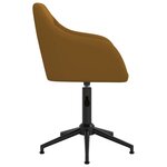 vidaXL Chaise pivotante de salle à manger Marron Velours