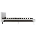 vidaXL Cadre de lit Gris et blanc Similicuir 180 x 200 cm