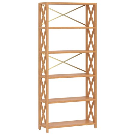 vidaXL Étagère à 6 niveaux 80x30x181 cm bois de chêne massif