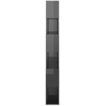 vidaXL Bibliothèque/Séparateur de pièce Gris brillant 80x24x186 cm