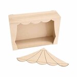 Étagère Murale en bois Cirque 32x33 6x10 cm