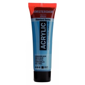 Peinture acrylique en tube bleu royal 20ml - amsterdam