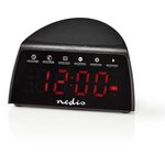 NEDIS CLAR006BK Radio-Réveil Numérique - Chargeur de Téléphone Sans Fil - FM - Bluetooth - Stéréo