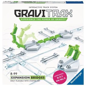 Gravitrax set d'extension ponts/rails - jeu de construction stem - circuit de billes créatif - ravensburger 13 pieces - des 8 ans