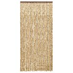 vidaXL Moustiquaire Beige et marron 100x220 cm Chenille