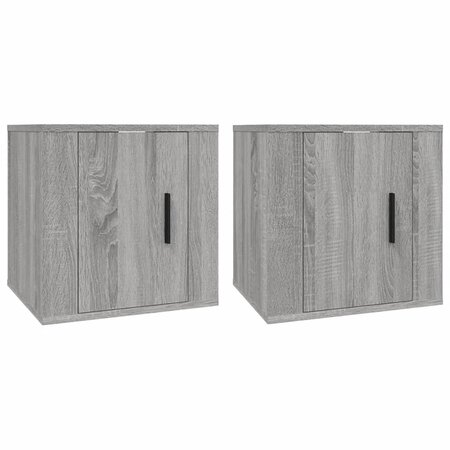 vidaXL Meubles TV muraux 2 Pièces Sonoma gris 40x34 5x40 cm
