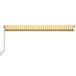 vidaXL Auvent automatique capteur de vent LED 600x350cm Jaune et blanc