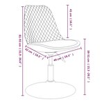 vidaXL Chaises pivotantes à manger lot de 4 Vert clair Velours