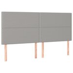 vidaXL Lit à sommier tapissier avec matelas Gris clair 200x200cm Tissu