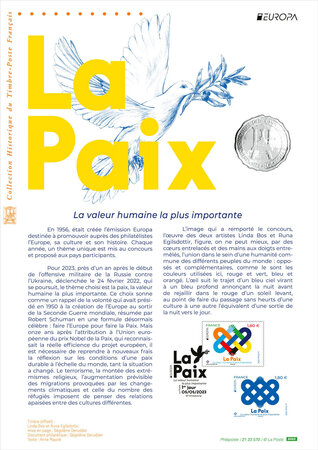 Document philatélique - Europa - La Paix