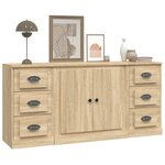 vidaXL Buffets 3 Pièces Chêne sonoma Bois d'ingénierie
