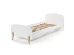 KIDDY Lit simple et sommier 90x200cm Blanc + lit gigogne + bureau
