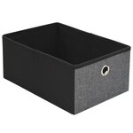 vidaXL Banc de rangement pliable Faux lin 76 x 38 x 38 cm Gris foncé