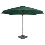 vidaXL Parasol avec base portable Vert