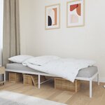 vidaXL Cadre de lit métal blanc 90x190 cm