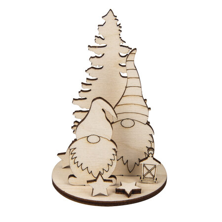 Déco de Noël Lutin 8 4cm Diamètre 6cm 2 kits