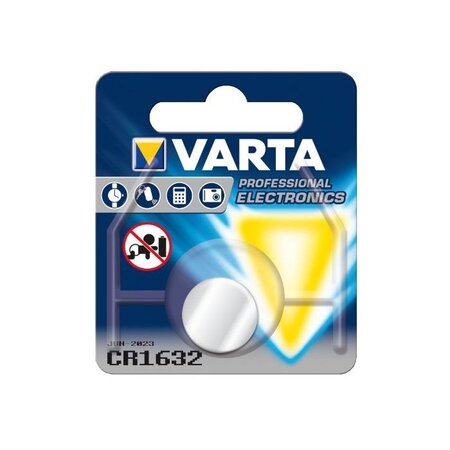 Pile bouton lithium 'electronics' cr1632 3 volt varta