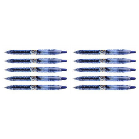 Stylo bille à encre gel b2p pointe fine 0 5 mm tracé 0 3 mm bleu x 10 pilot