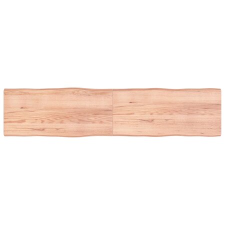 vidaXL Dessus de table bois chêne massif traité bordure assortie