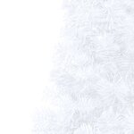 vidaXL Demi-arbre de Noël artificiel pré-éclairé et boules blanc 180cm