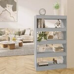vidaXL Bibliothèque/Séparateur de pièce Sonoma gris 80x30x135 cm