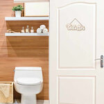 Plaque de porte relief pour les toilettes