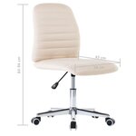 vidaXL Chaises à manger lot de 2 crème tissu