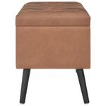 vidaXL Tabourets de rangement 3 Pièces Marron Similicuir